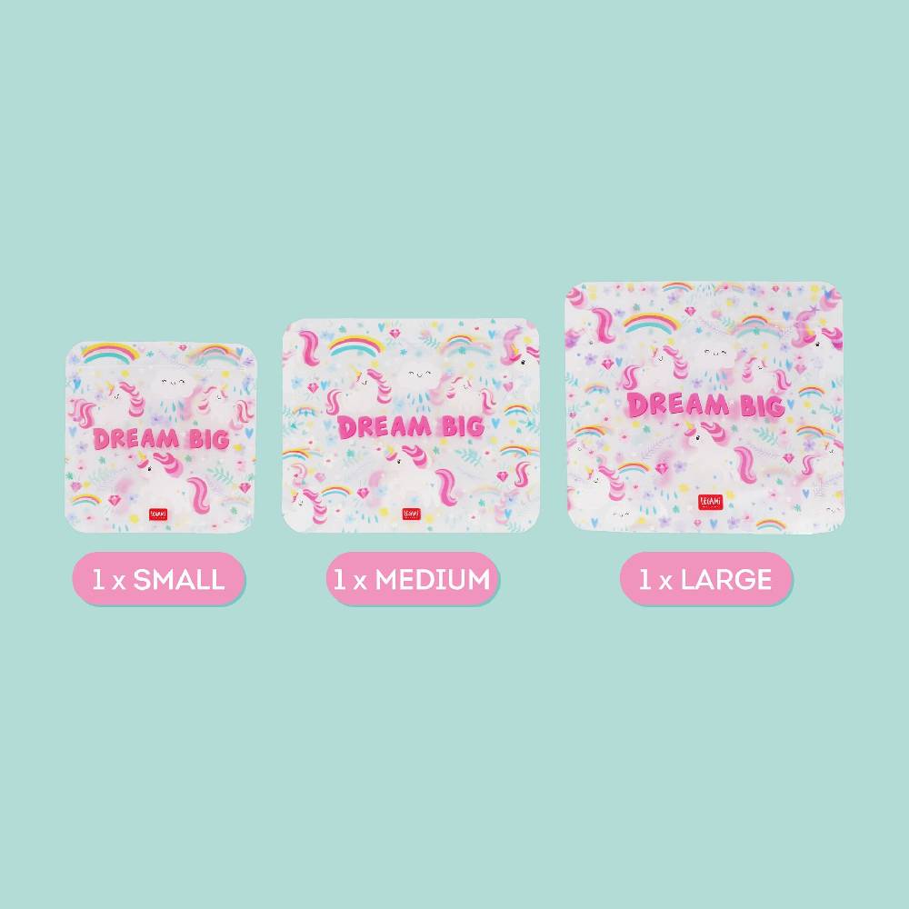 Legami Set di 3 Buste per Alimenti - Snack Bags Sottocosto
