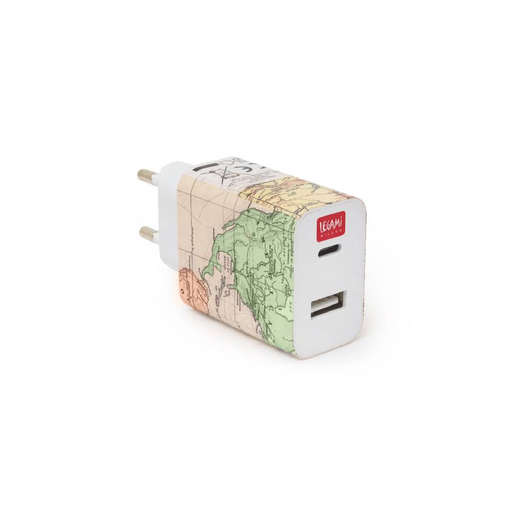 Legami Caricabatterie da Muro - USB + USB-C - Plug &Charge
