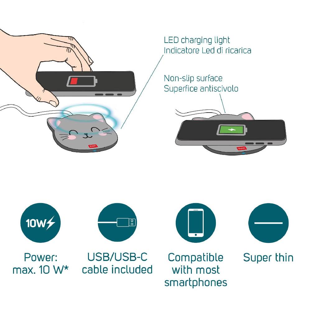 Legami Caricabatterie Wireless con Supporto - Super Fast Qualità
