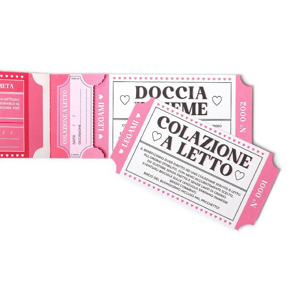 Legami Blocchetto da 24 Voucher - Italiano Pezzi Unici