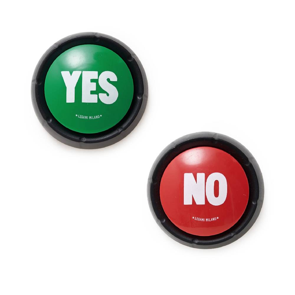 Legami YES & NO - Set di Due Pulsanti Sonori