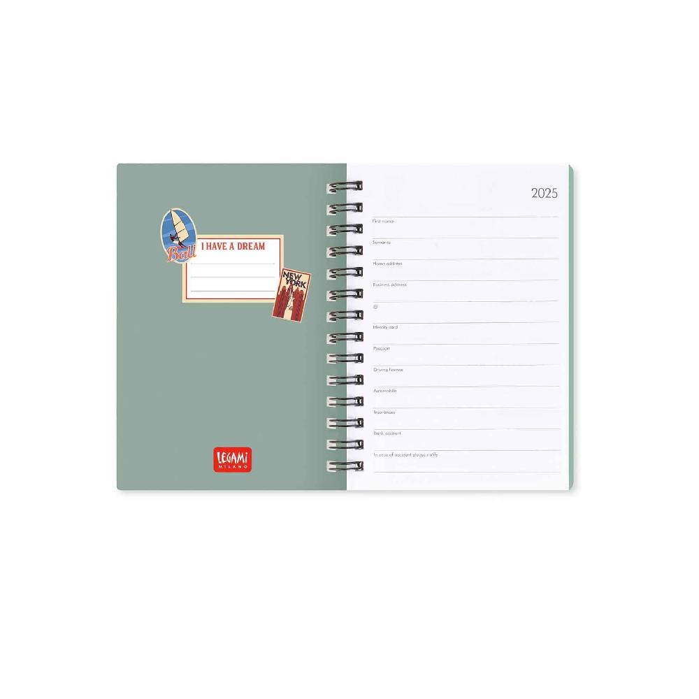 Legami Agenda 12 Mesi Settimanale - Small - Spiralata - 2025 Economico