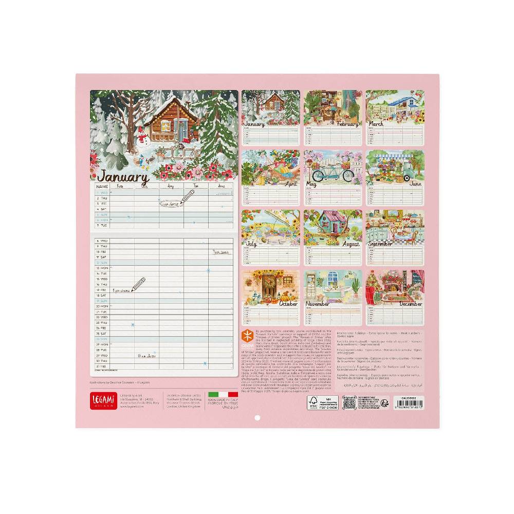 Legami Calendario da Parete 2025 - 30 x 29 cm Affare Del Giorno
