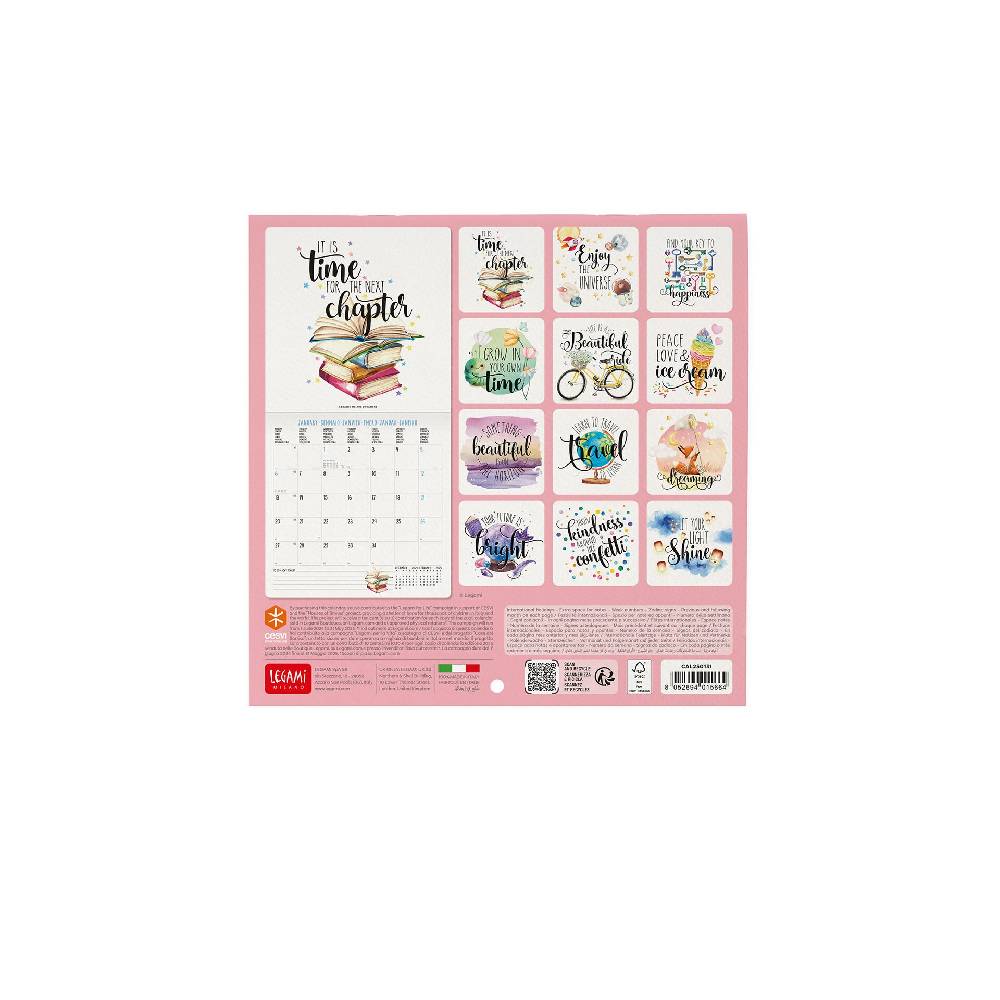 Legami Calendario da Parete 2025 - 18 x 18 cm Convenienza