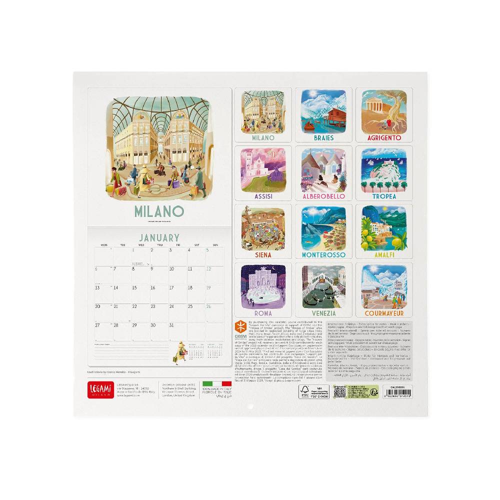 Legami Calendario da Parete 2025 - 30 x 29 cm Novità