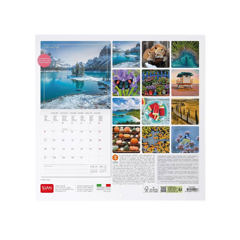 Legami Calendario da Parete 2025 - 30 x 29 cm Moda