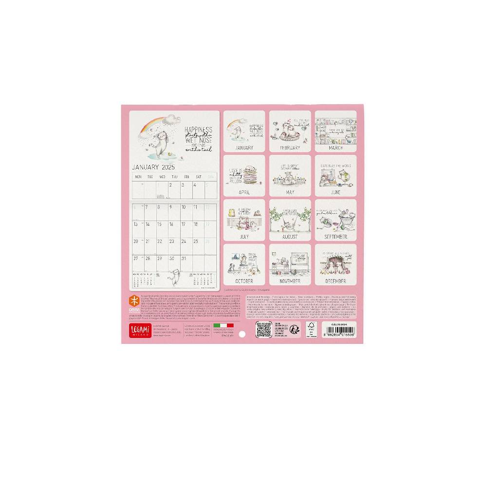 Legami Calendario da Parete 2025 - 18 x 18 cm 2025