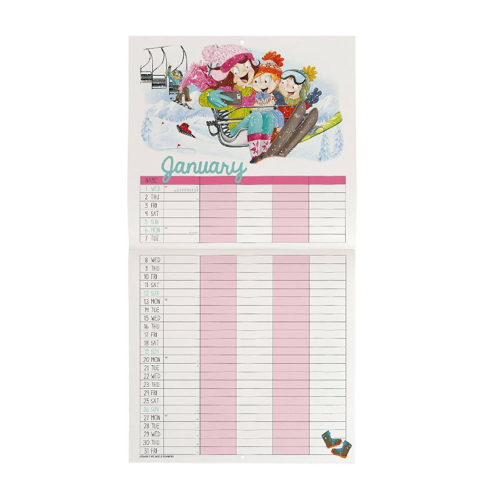 Legami Calendario da Parete 2025 - 30 x 29 cm In Linea
