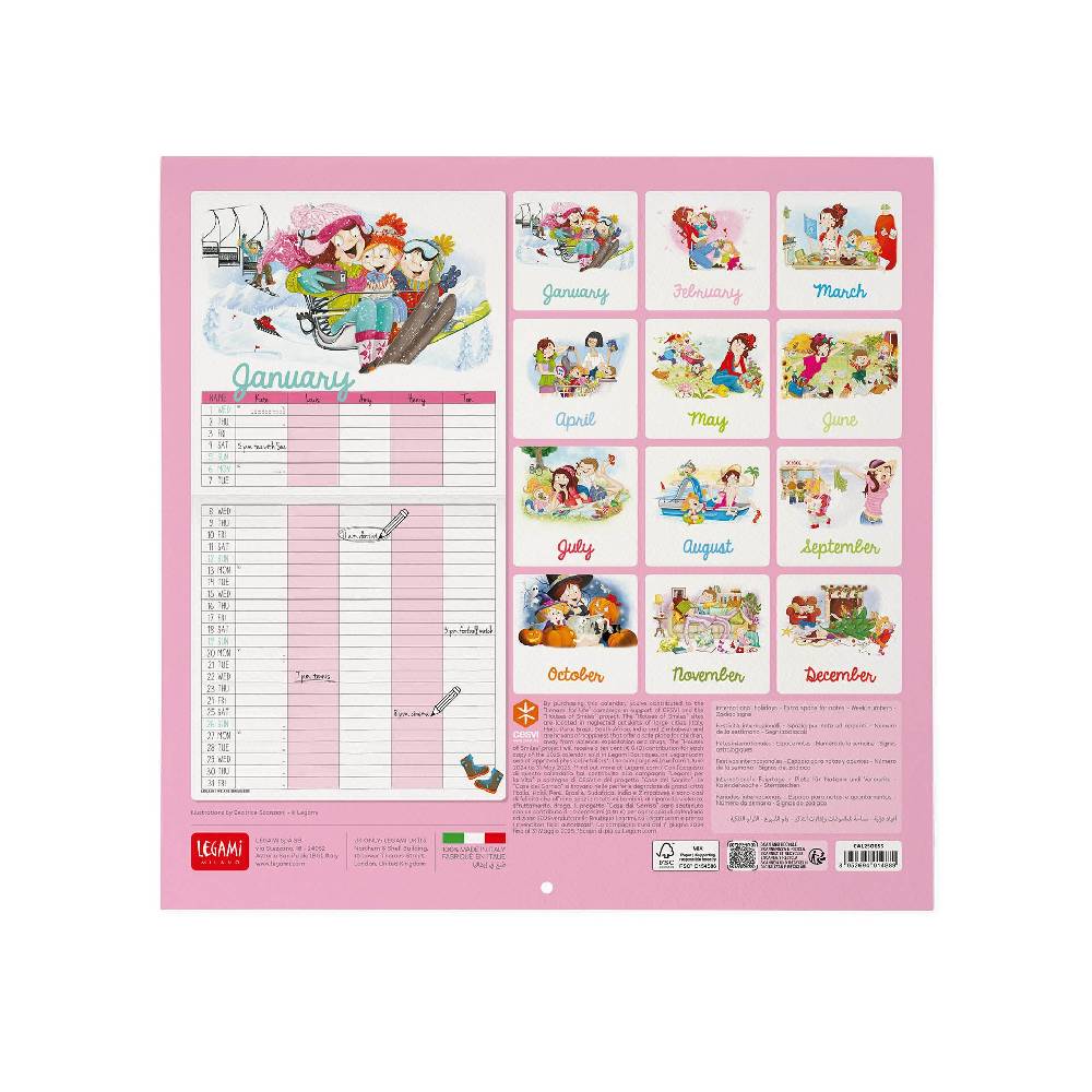 Legami Calendario da Parete 2025 - 30 x 29 cm In Linea