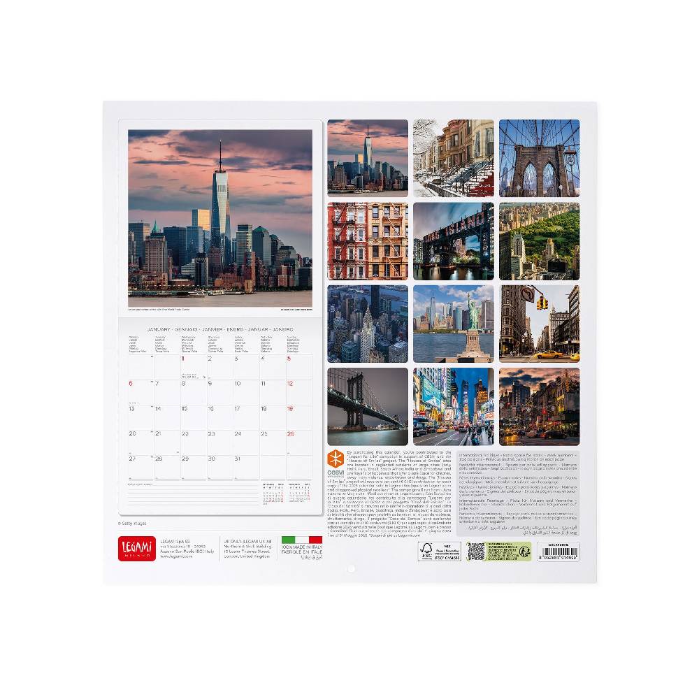 Legami Calendario da Parete 2025 - 30 x 29 cm Pezzi Unici