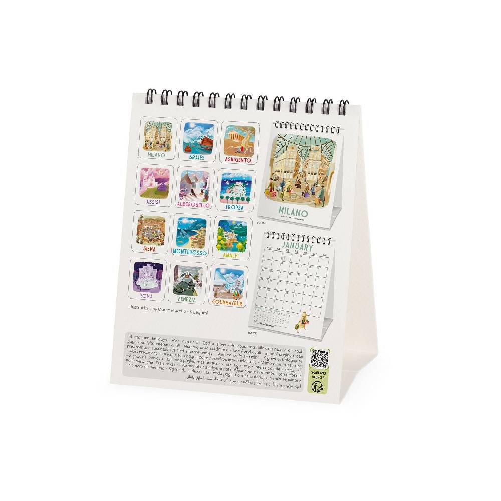 Legami Calendario da Tavolo 2025 - 12 x 14,5 cm Consegna Veloce