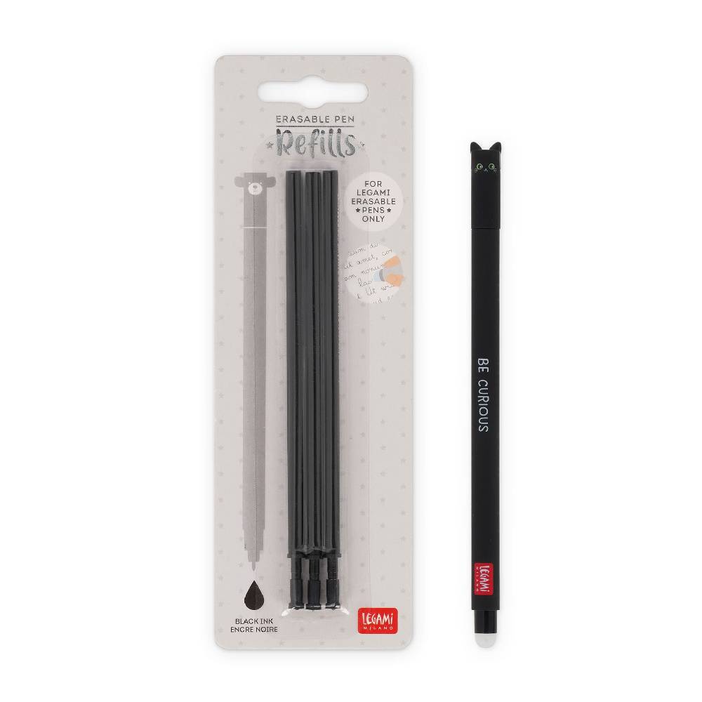 Legami Set Penna Cancellabile Kitty con Refill Nero Liquidazione