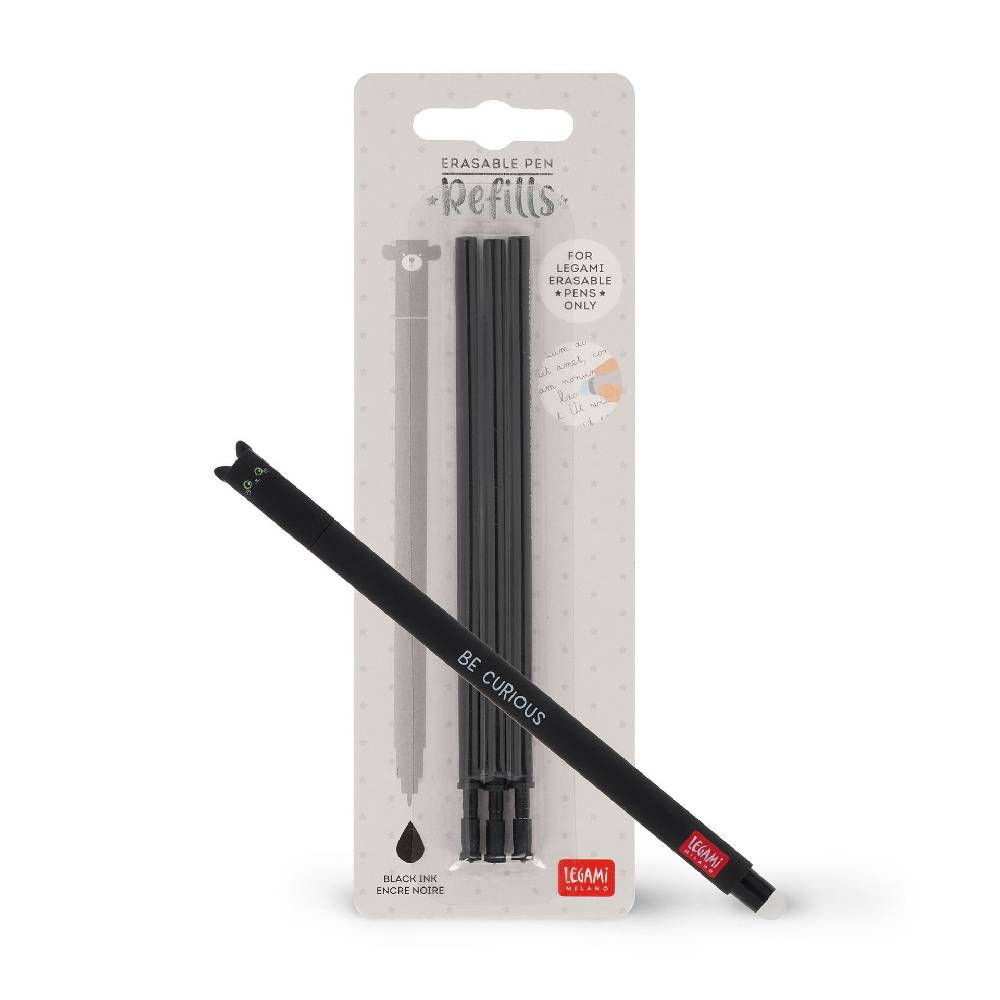 Legami Set Penna Cancellabile Kitty con Refill Nero Liquidazione