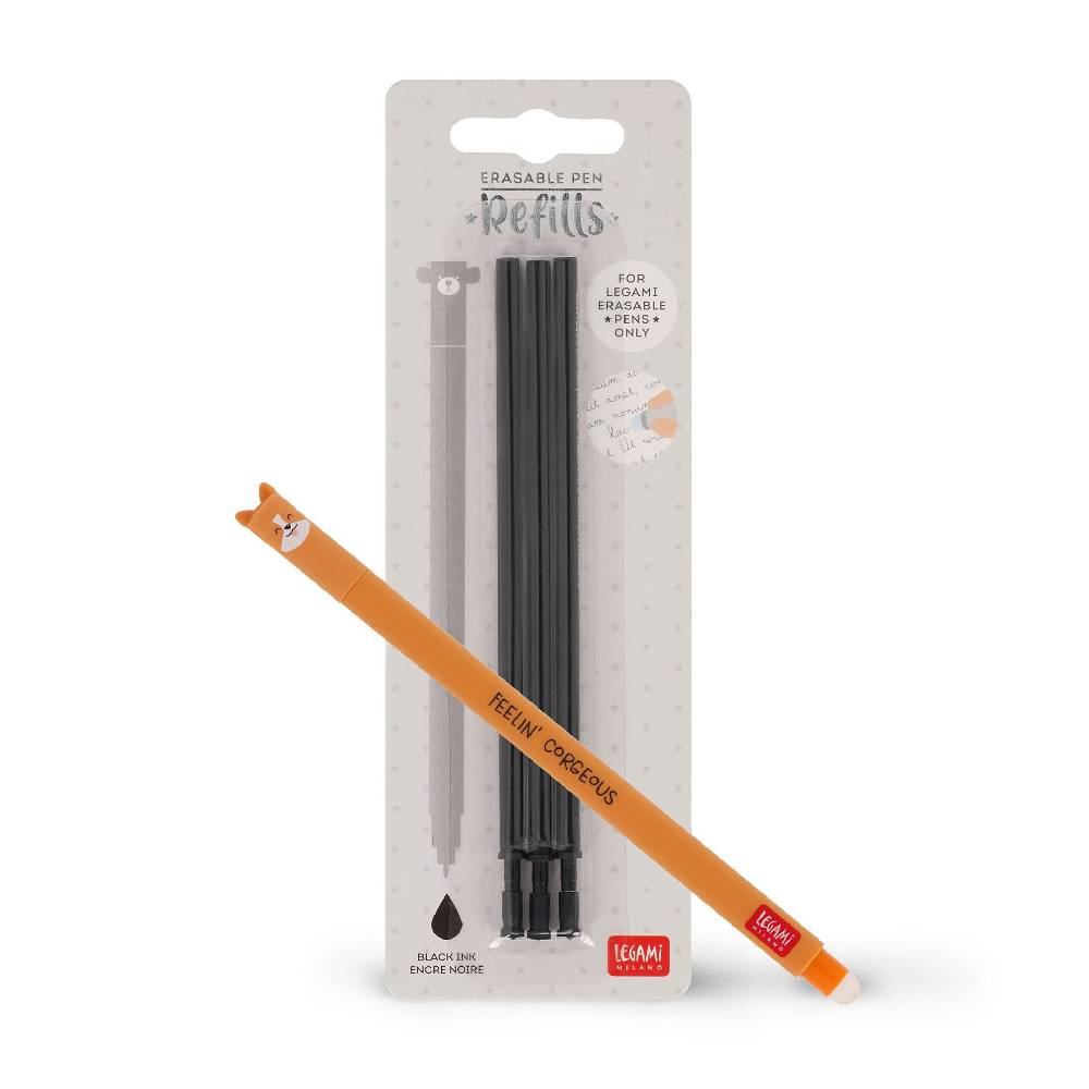 Legami Set Penna Cancellabile Corgi con Refill Nero Prezzo basso