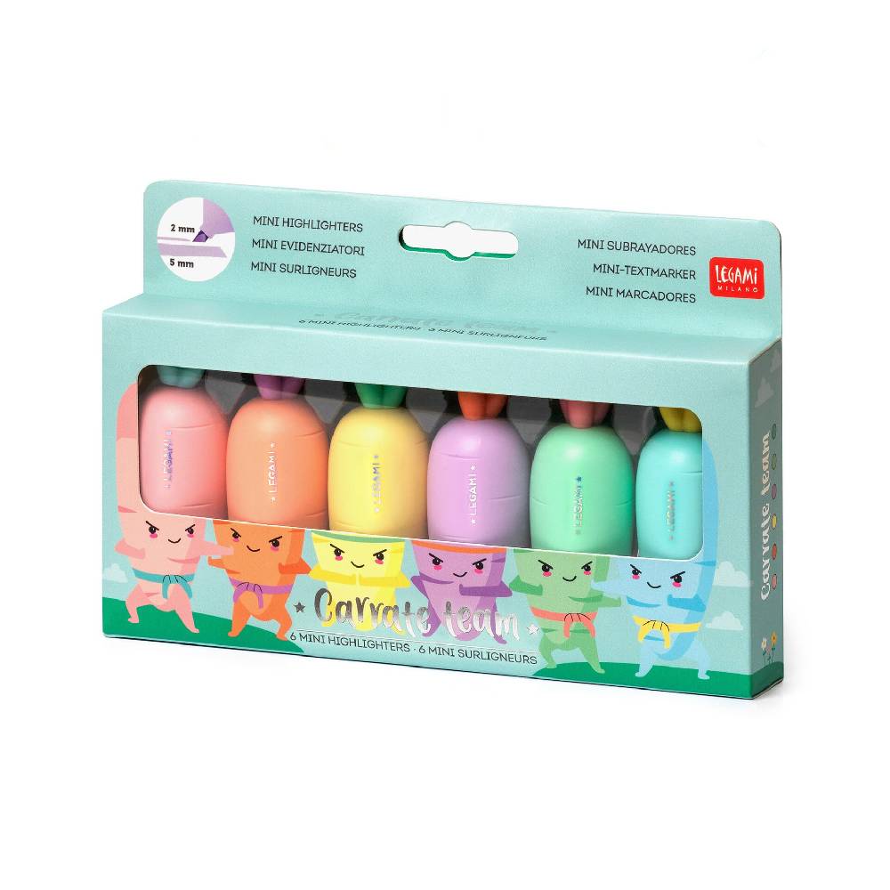 Legami Set di 6 Mini Evidenziatori - Carrate Team Italia