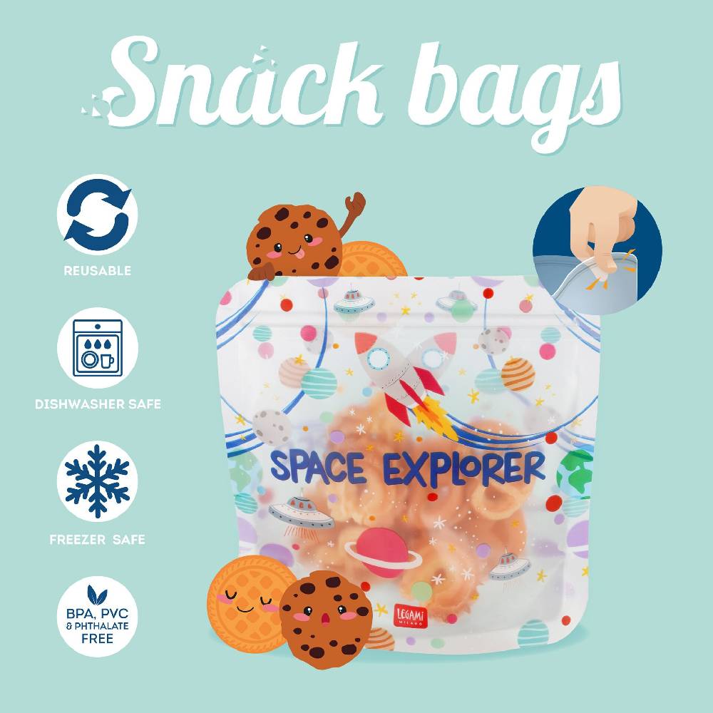 Legami Set di 3 Buste per Alimenti - Snack Bags Prezzo basso
