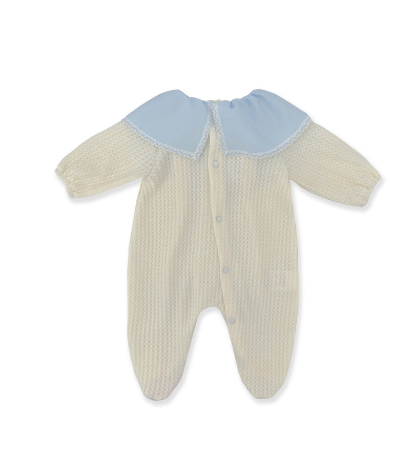 La Stupenderia LIGHT BLUE NECK KNITTED ROMPER Vendite Flash
