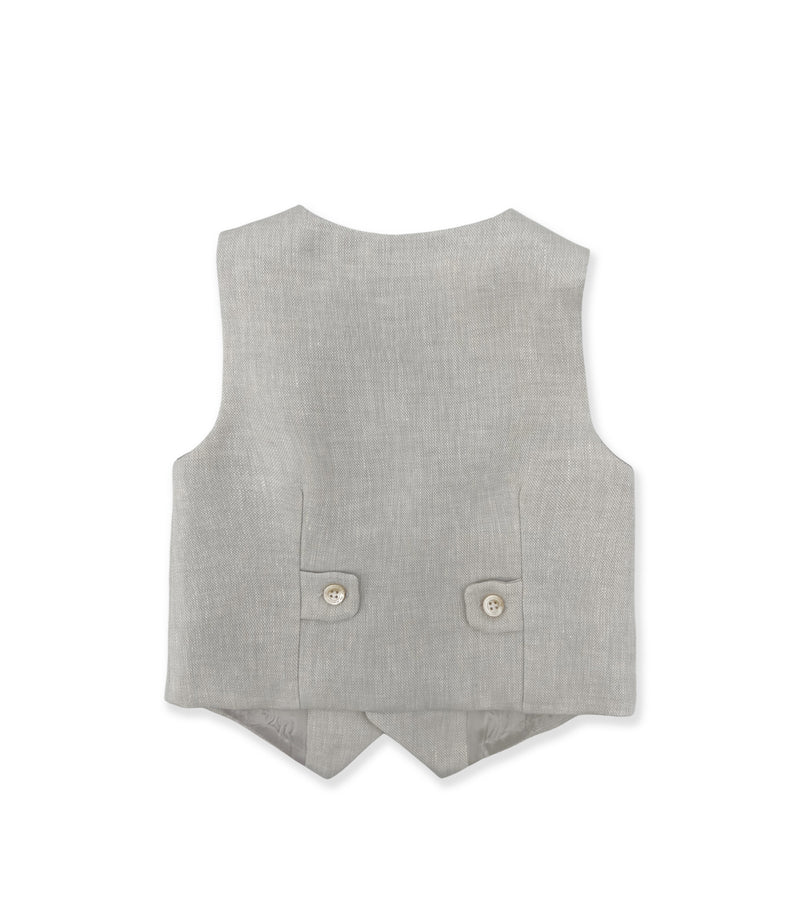 La Stupenderia BEIGE LINO VEST Vendita calda