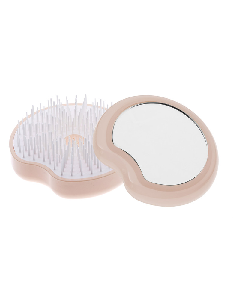 Janeke Spazzola Pomme Brush, compatta ed ergonomica con impugnatura palmare e specchio diametro 84, colore arancione - cod. 93SP228 ARA Pezzi Unici