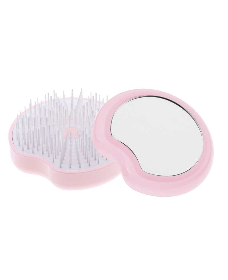 Janeke Spazzola Pomme Brush, compatta ed ergonomica con impugnatura palmare e specchio diametro 84, colore rosa - cod. 93SP228 RSA Soddisfazione Garantita