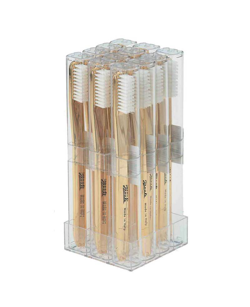 Janeke Kit 12 Spazzolini da denti dorati - Cod. AUSP50/12
