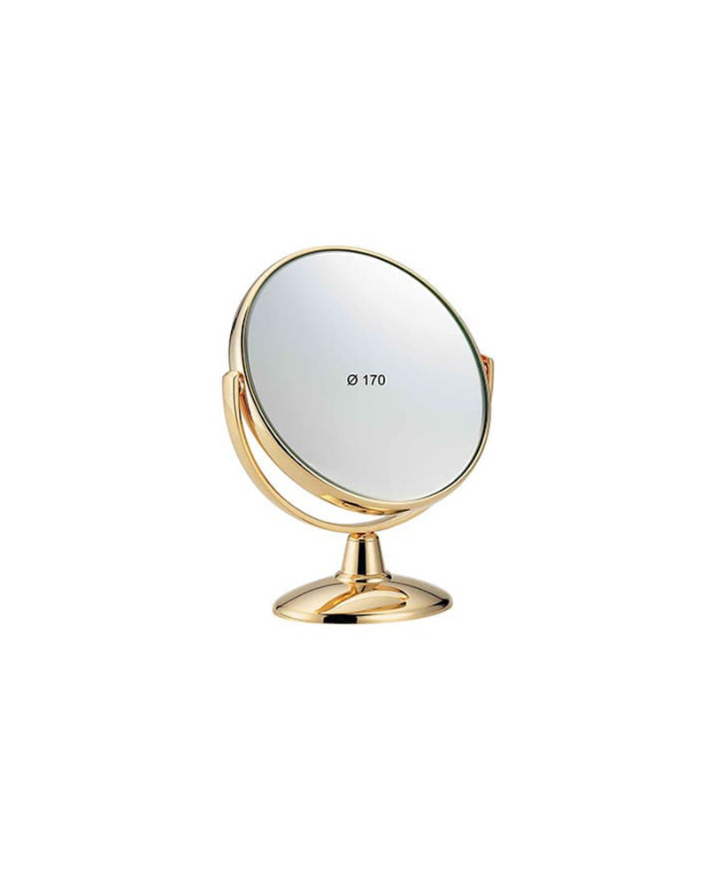 Janeke Specchio dorato da tavolo con ingrandimento x3, diametro 17 cm - cod. AU496.3