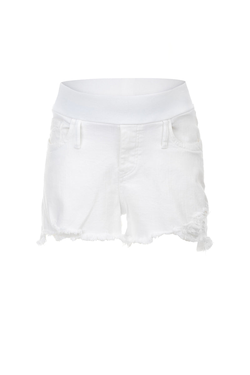 Pietro Brunelli ORIGINAL SHORTS | Pantaloncini Premaman in Denim Bianco Vendita Economica