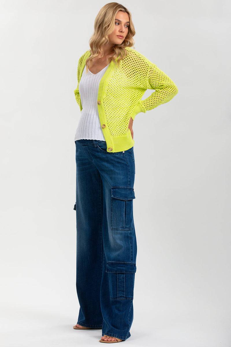 Pietro Brunelli MACY | Cardigan Premaman Verde con Bottoni Negozi Online