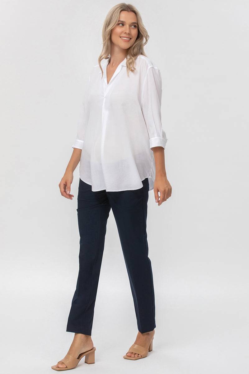 Pietro Brunelli HARRY | Pantalone Premaman Slim Fit da Ufficio Blu Presa