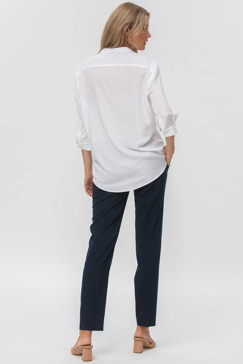 Pietro Brunelli HARRY | Pantalone Premaman Slim Fit da Ufficio Blu Presa