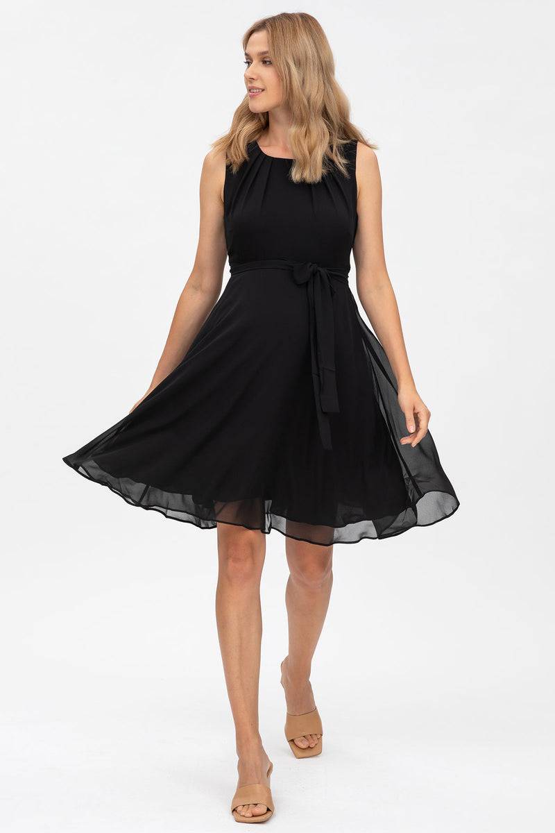 Pietro Brunelli TAMIGI | Abito Premaman in Chiffon Nero Vendita Calda