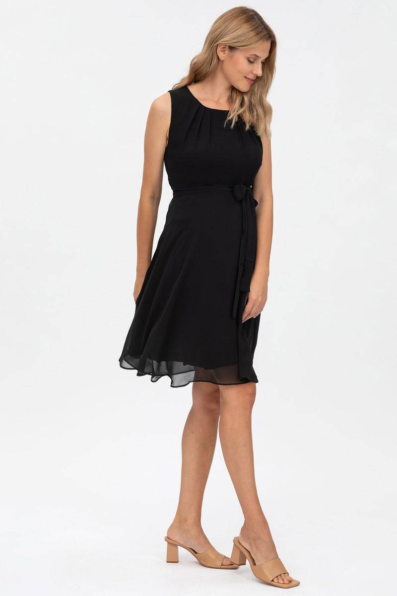 Pietro Brunelli TAMIGI | Abito Premaman in Chiffon Nero Vendita Calda