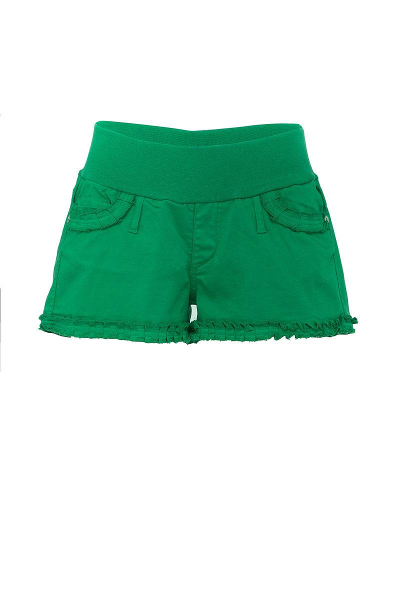 Pietro Brunelli BONNIE MINI SHORTS VERDE | Pantaloncini Premaman in Cotone Saldi Di Fabbrica