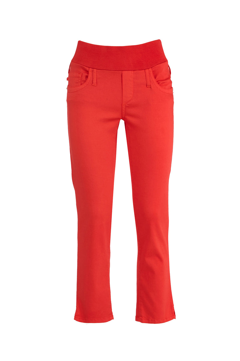 Pietro Brunelli CAPRI ROSSO | Pantaloni Premaman in Cotone Elasticizzato In Saldo