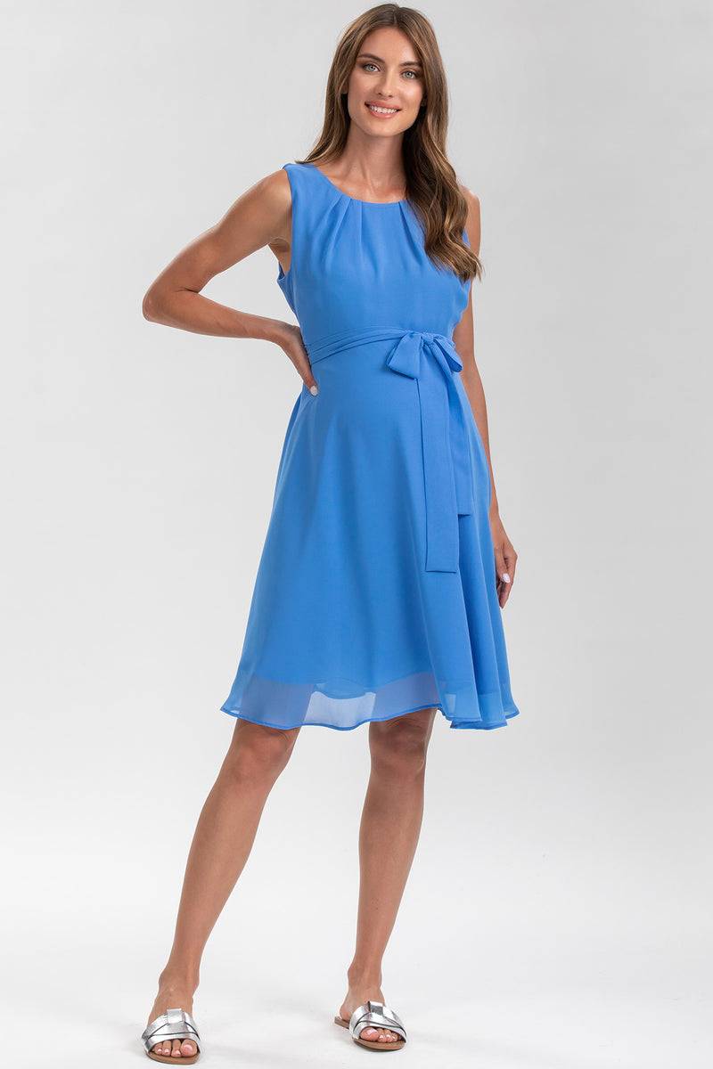 Pietro Brunelli TAMIGI | Abito Premaman in Chiffon Blu Cielo In Linea
