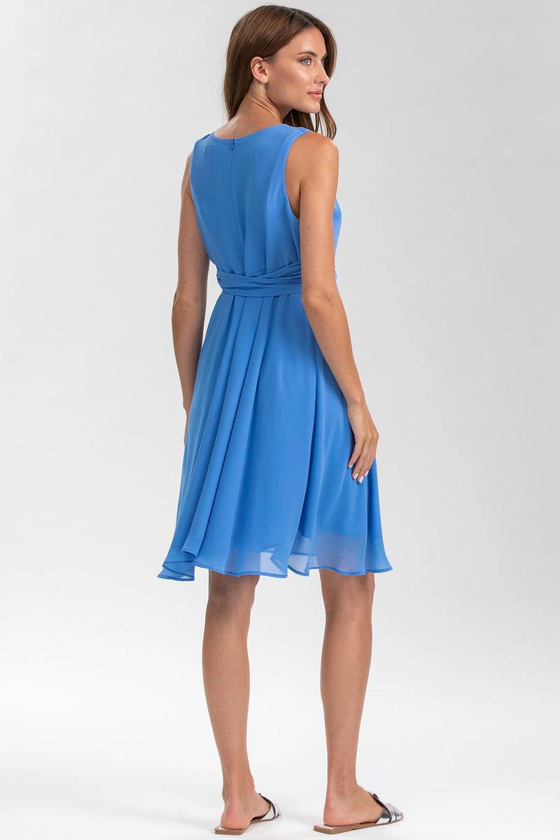 Pietro Brunelli TAMIGI | Abito Premaman in Chiffon Blu Cielo In Linea