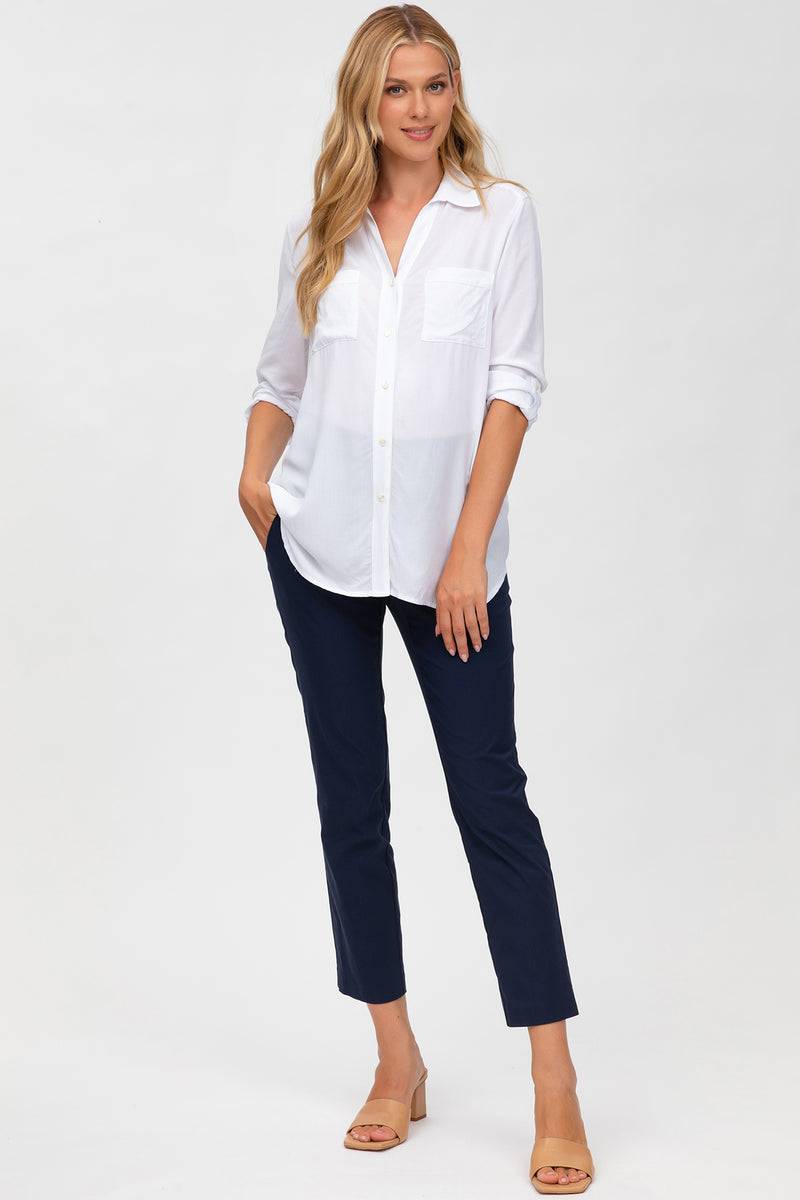 Pietro Brunelli ELWOOD | Pantaloni Premaman Elasticizzati Blu