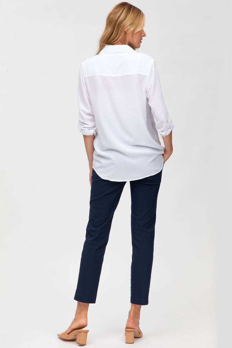 Pietro Brunelli ELWOOD | Pantaloni Premaman Elasticizzati Blu Soddisfazione Garantita