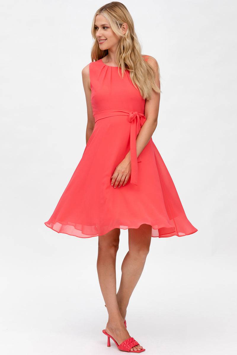 Pietro Brunelli TAMIGI | Abito Premaman in Chiffon Corallo Shopping Online