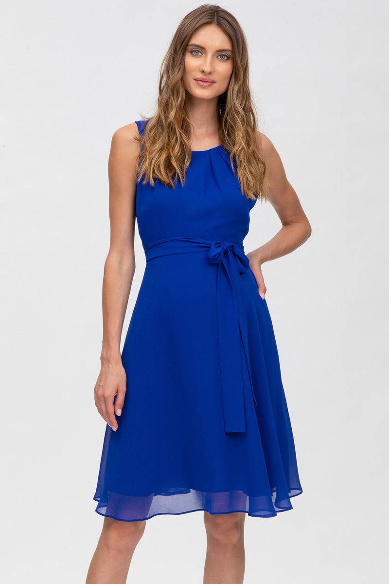 Pietro Brunelli TAMIGI | Abito Premaman in Chiffon Blu Zaffiro