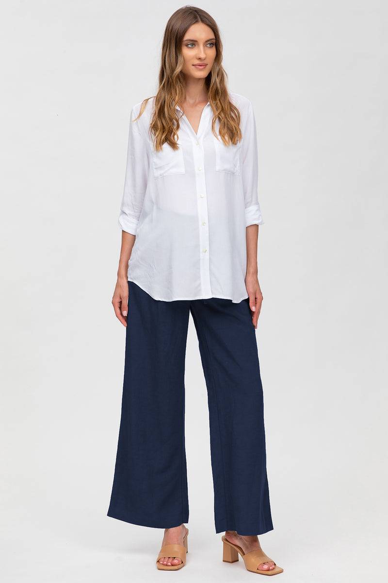 Pietro Brunelli JOSEPH | Pantaloni Premaman in Lino Blu Convenienza