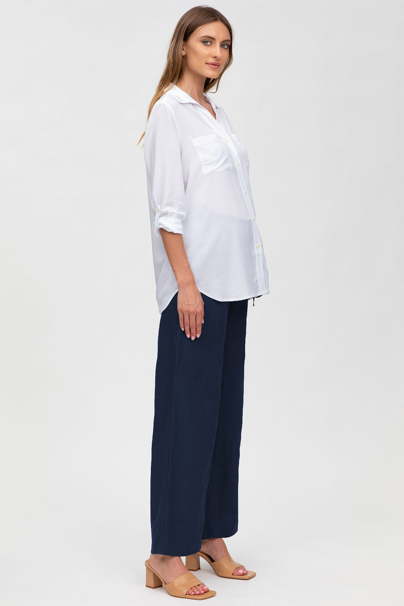 Pietro Brunelli JOSEPH | Pantaloni Premaman in Lino Blu Convenienza