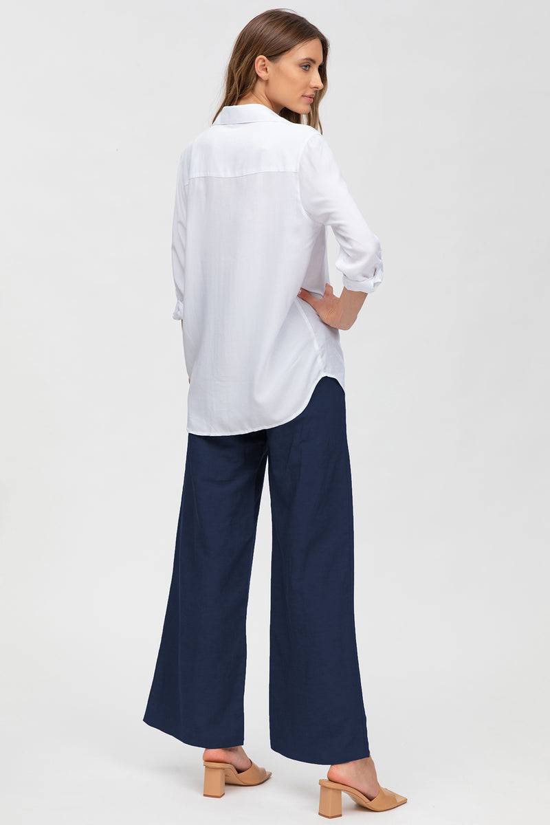Pietro Brunelli JOSEPH | Pantaloni Premaman in Lino Blu Convenienza