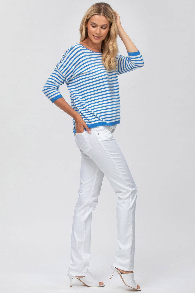 Pietro Brunelli MODERN STRAIGHT | Jeans Premaman Bianco in Cotone Online
