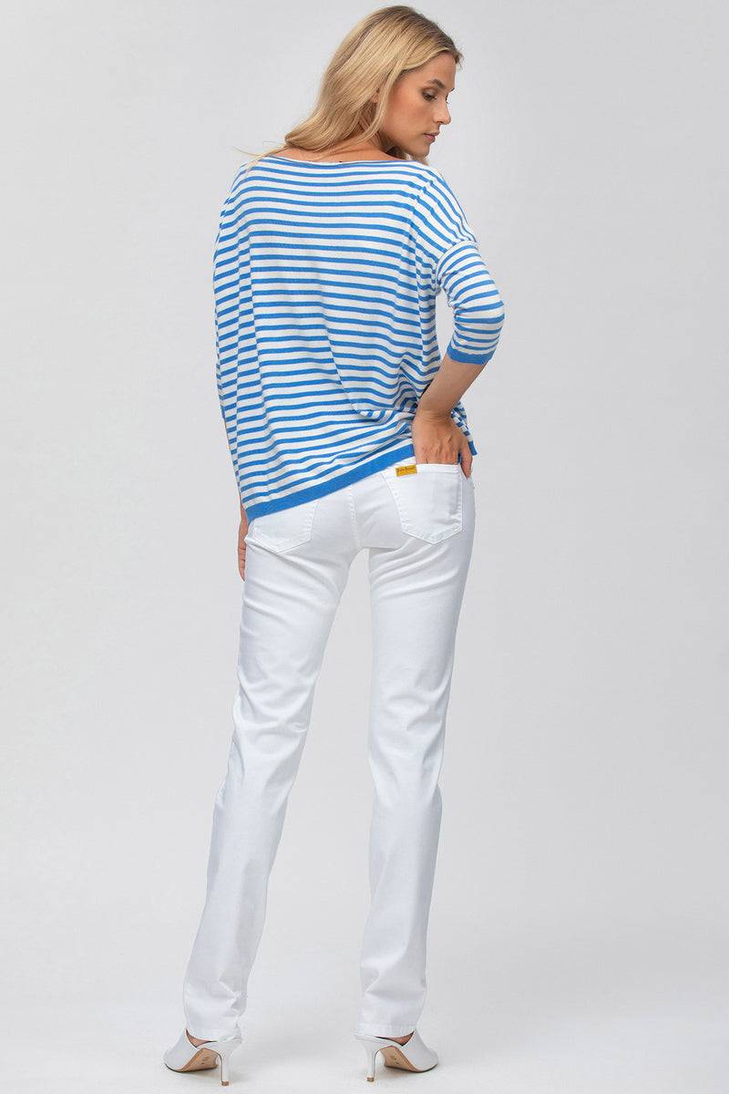 Pietro Brunelli MODERN STRAIGHT | Jeans Premaman Bianco in Cotone Online