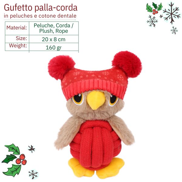 Bauzaar Peluche palla in corda Gufetto Ferribiella Offerta natalizia