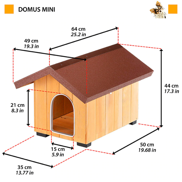 Bauzaar Cuccia per cani da esterno in legno Domus Ferplast Offerta San Valentino