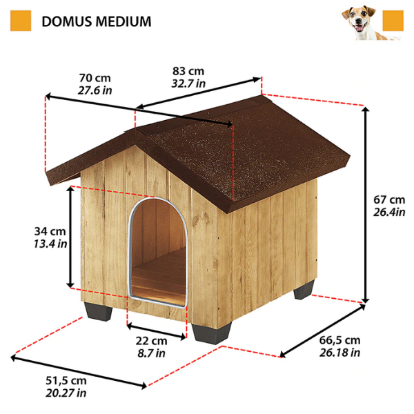 Bauzaar Cuccia per cani da esterno in legno Domus Ferplast Offerta San Valentino