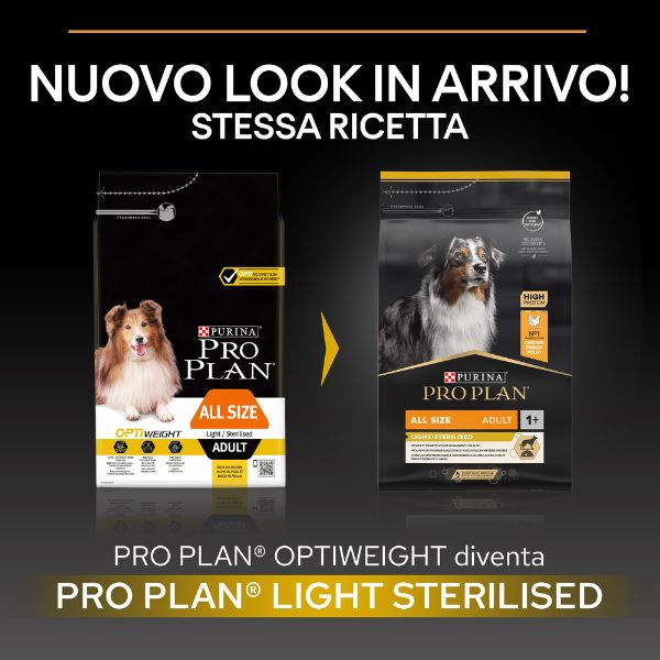 Bauzaar Purina Pro Plan Light Sterilised All Size Adult Crocchette Cane Pollo Latest stili