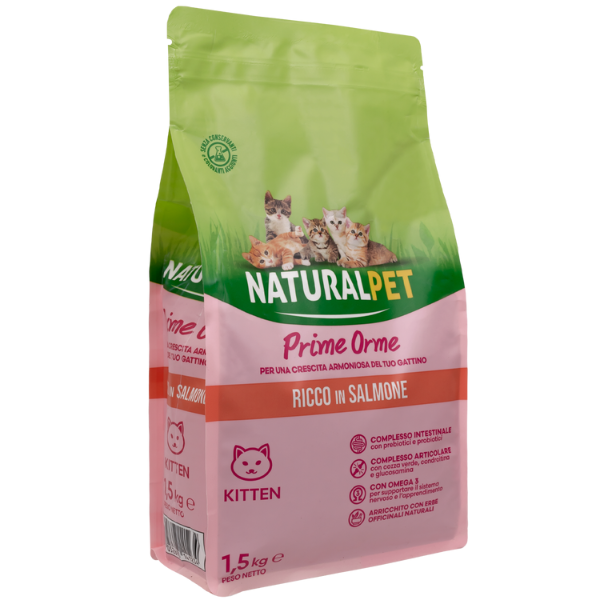 Bauzaar NaturalPet Kitten Prime Orme Salmone Fino al 55% di sconto